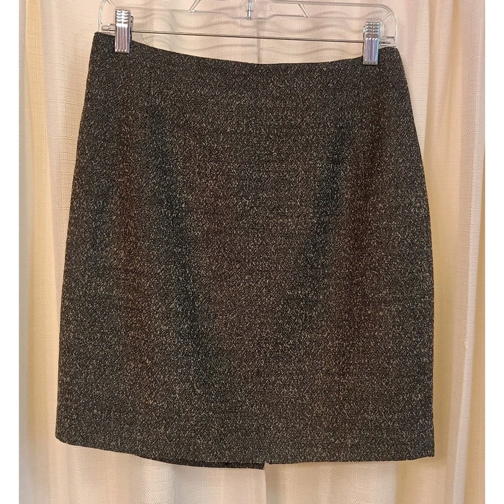 Vtg Annie Reva Women's 10 Gray Wool‎ Pencil Skirt Casual Preppy Office